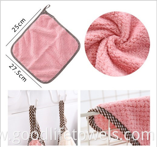 Microfiber Fleece Hand Dish Towels For Kitchen